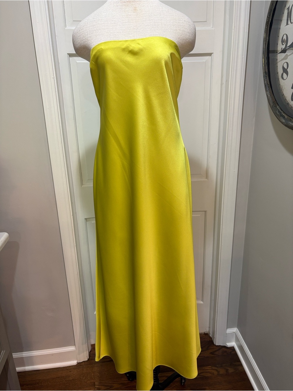 Gianni Bini sz 12 Francesca chartreuse maxi slip dress NWT - Picture 4 of 10